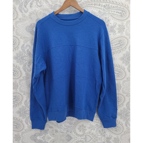 Able Made Kian men sweatshirt blue Size Large Blokecore Organic Normcore Soccer - Picture 4 of 11